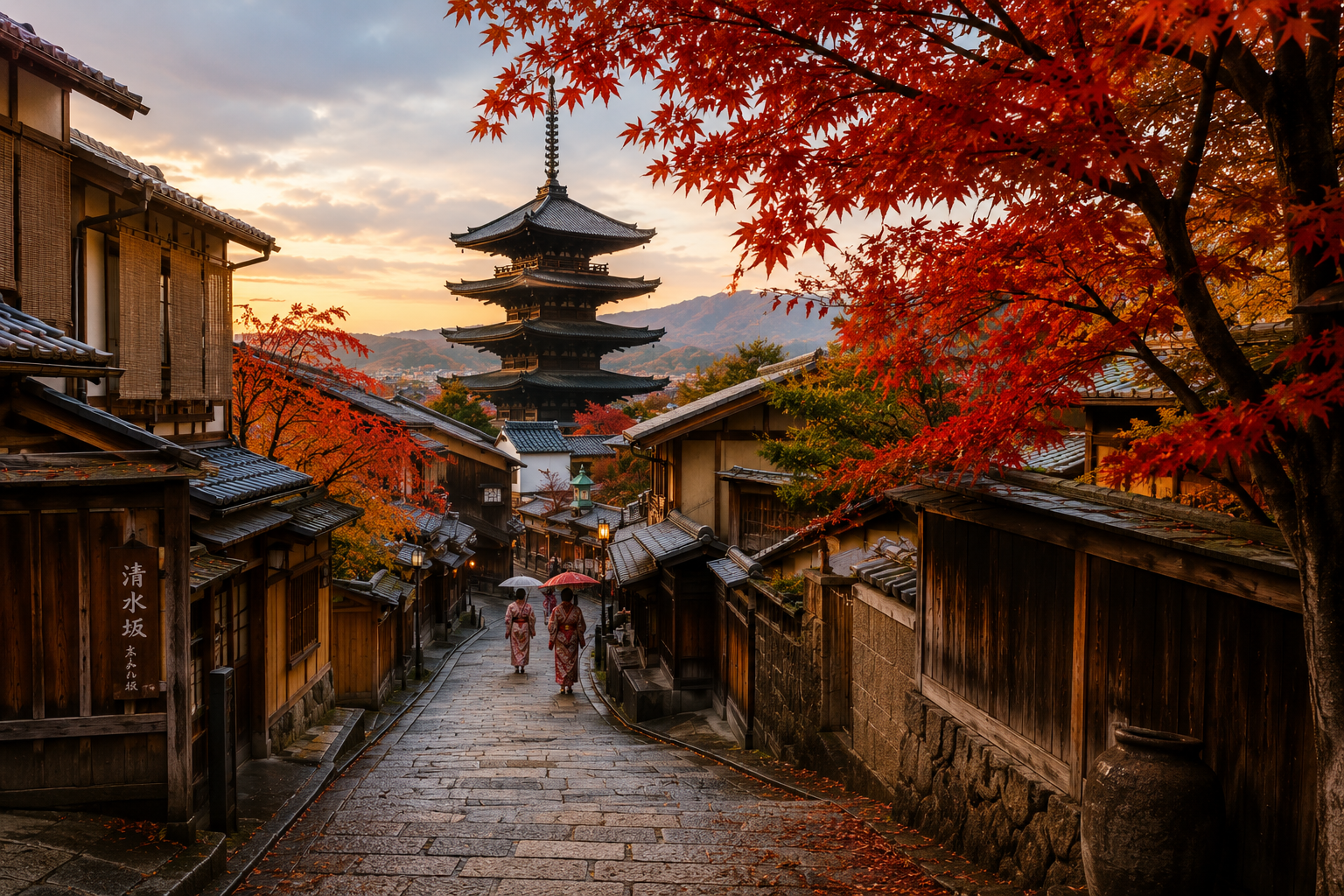 Rue de Kyoto en automne